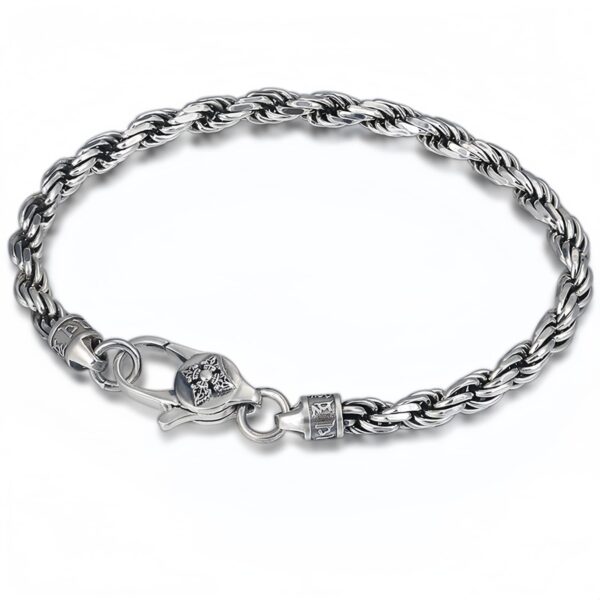 Double Dorje Buckle Bracelet in 925 Sterling Silver Double Dorje Buckle Bracelet in 925 Sterling Silver