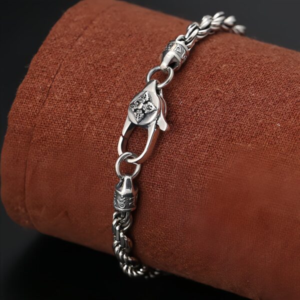 Double Dorje Buckle Bracelet in 925 Sterling Silver Double Dorje Buckle Bracelet in 925 Sterling Silver