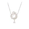 Pearl and Jade Pendant Necklace in 925 Sterling Silver