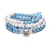 108 Beaded Bracelet in White Turquoise and Emperor Stone 108 Beaded Bracelet in White Turquoise and Emperor Stone