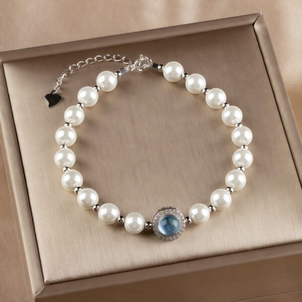 Pearl and Chalcedony Chain Bracelet Pearl and Chalcedony Chain Bracelet - 3