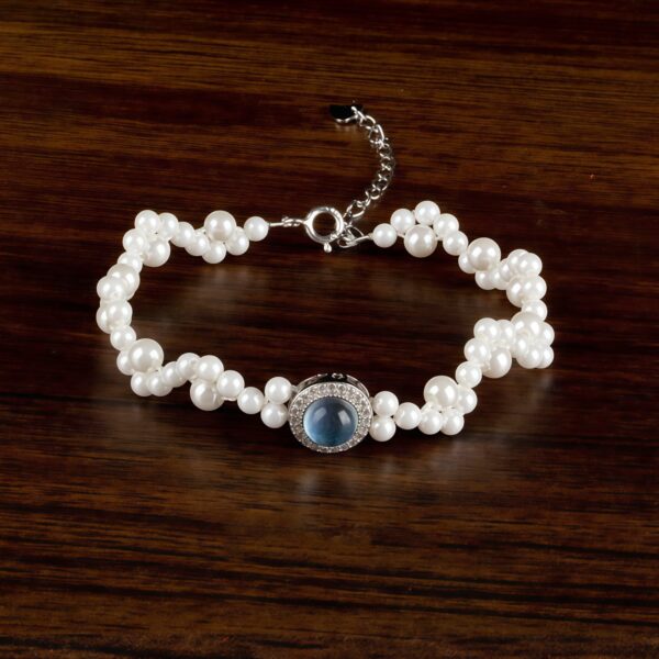 Pearl and Chalcedony Chain Bracelet Pearl and Chalcedony Chain Bracelet - 4