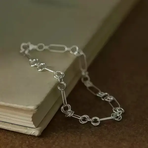 Adjustable Open Link Bracelet in Sterling Silver - 3