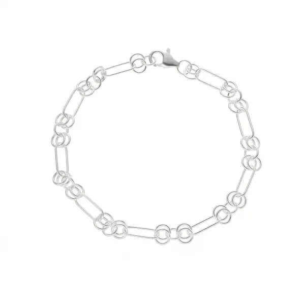 Adjustable Open Link Bracelet in Sterling Silver - 5