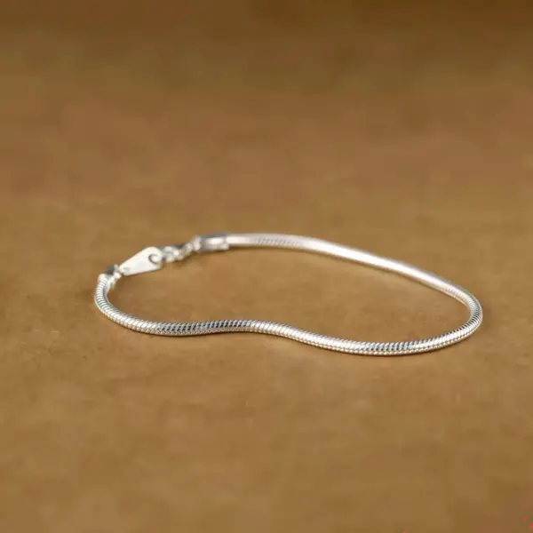 Snake Chain Bracelet in Sterling Silver Snake Chain Bracelet in Sterling Silver - 1