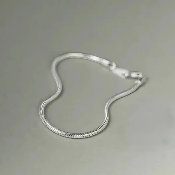 Snake Chain Bracelet in Sterling Silver Snake Chain Bracelet in Sterling Silver - 3