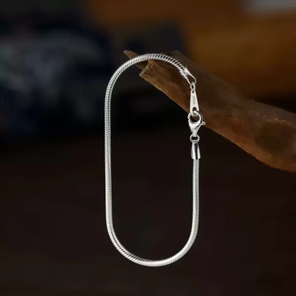 Snake Chain Bracelet in Sterling Silver Snake Chain Bracelet in Sterling Silver - 2