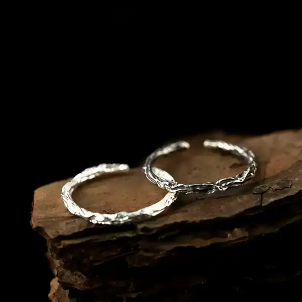 Open Branch Textured Ring in Sterling Silver Open Branch Textured Ring in Sterling Silver - 4