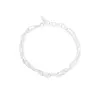Interlocking Double Band Bracelet in Sterling Silver Interlocking Double Band Bracelet in Sterling Silver - 5