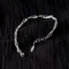 Interlocking Double Band Bracelet in Sterling Silver Interlocking Double Band Bracelet in Sterling Silver - 2