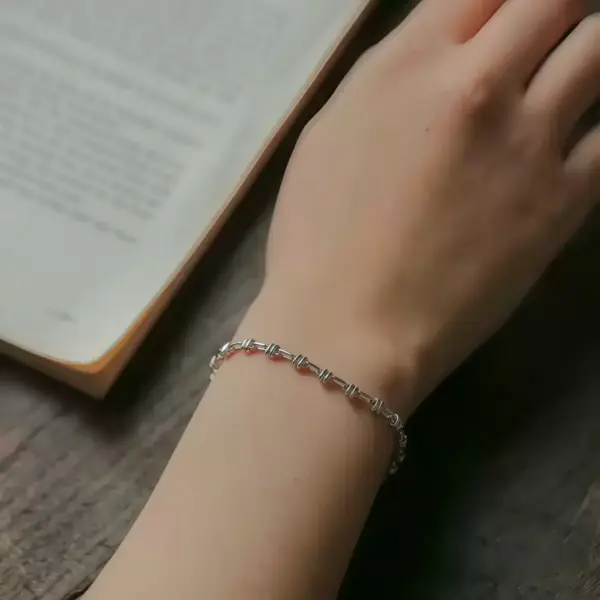 Ring Clasp Chain Bracelet in Sterling Silver Ring Clasp Chain Bracelet in Sterling Silver - 4