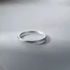 Sandblasted Matte Band Ring in Sterling Silver Sandblasted Matte Band Ring in Sterling Silver - 1