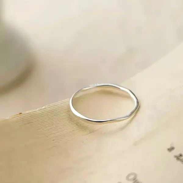 Irregular Polished Ring in Sterling Silver Irregular Polished Ring in Sterling Silver - 2