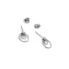 Double Circle Stud Earrings with 925 Silver Posts Double Circle Stud Earrings with 925 Silver Posts - 5