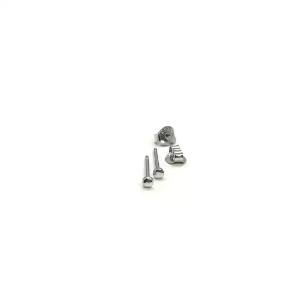 Mini Circular Stud Earrings in Sterling Silver Mini Circular Stud Earrings in Sterling Silver - 5