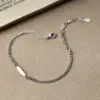 Polished Tag Fine Chain Bracelet in Sterling Silver Polished Tag Fine Chain Bracelet in Sterling Silver - 2