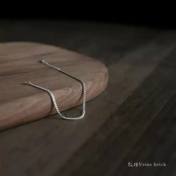 Fine Link Chain Bracelet with Extension in Sterling Silver Fine Link Chain Bracelet with Extension in Sterling Silver - 3