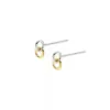Interlocking Double Loop Stud Earrings in Sterling Silver Interlocking Double Loop Stud Earrings in Sterling Silver - 5