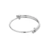 Adjustable Polished Open Bangle in 999 Silver Adjustable Polished Open Bangle in 999 Silver - 5