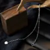 Spaced-Bead Fine Link Bracelet in Sterling Silver - 3