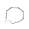Double-Layer Fine Chain Bracelet in Sterling Silver - 5