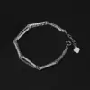 Double-Layer Fine Chain Bracelet in Sterling Silver - 1