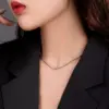 Simple Side-Chain Necklace in Sterling Silver - 3