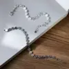 Textured Bracelet with Extension in Sterling Silver - 1