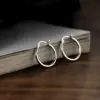 Simple Hoop Earrings in Sterling Silver Simple Hoop Earrings in Sterling Silver - 1