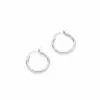 Simple Hoop Earrings in Sterling Silver Simple Hoop Earrings in Sterling Silver - 5