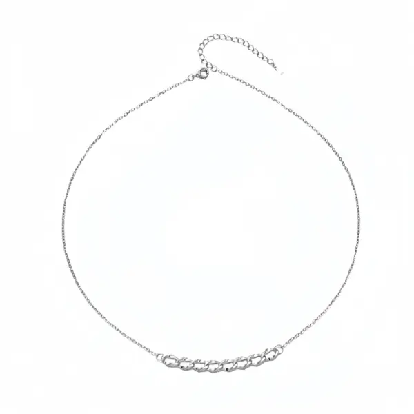 Adjustable Ripple Pendant Necklace in Sterling Silver Adjustable Ripple Pendant Necklace in Sterling Silver - 5