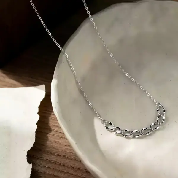 Adjustable Ripple Pendant Necklace in Sterling Silver Adjustable Ripple Pendant Necklace in Sterling Silver - 2